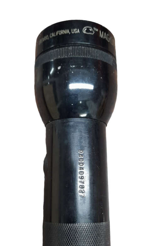 Vintage Mag Lite Black Flashlight Ontario California USA