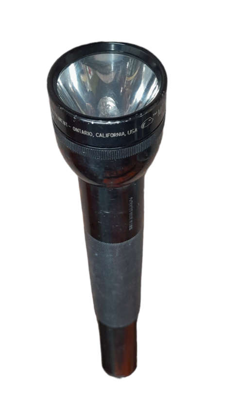 Vintage Mag Lite Black Flashlight Ontario California USA