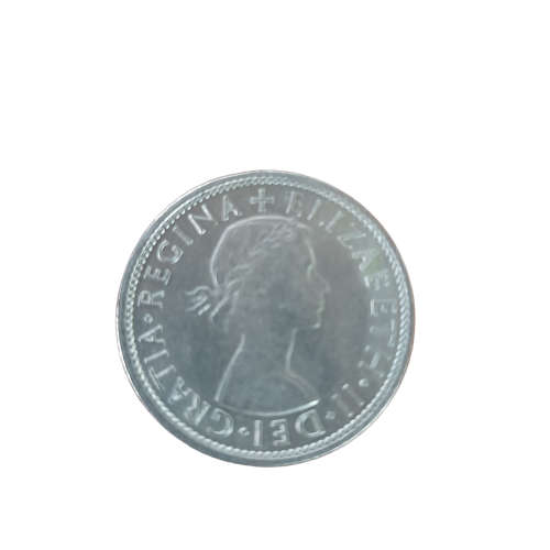 1961 UK 2 Shillings Coin Florin Queen Elizabeth II Great Britain England