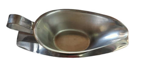 Vintage Stainless Steel Sauce Boat On Stand