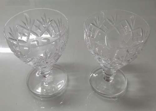 Royal Doulton Crystal `Georgian` Pair Of Wine Glasses