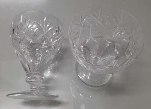 Royal Doulton Crystal `Georgian` Pair Of Wine Glasses