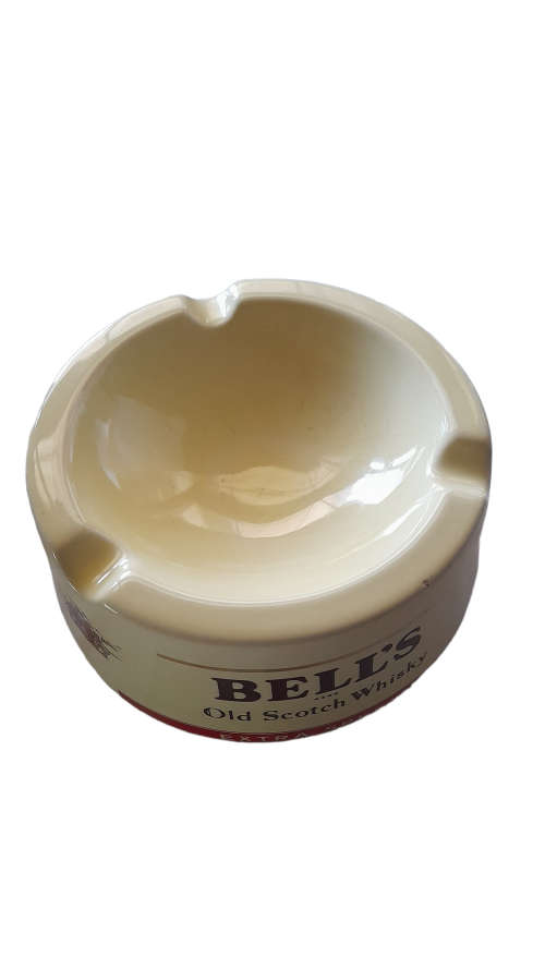 Large Vintage Bell`s Old Scotch Whiskey Ceramic Pub Ashtray By Wade