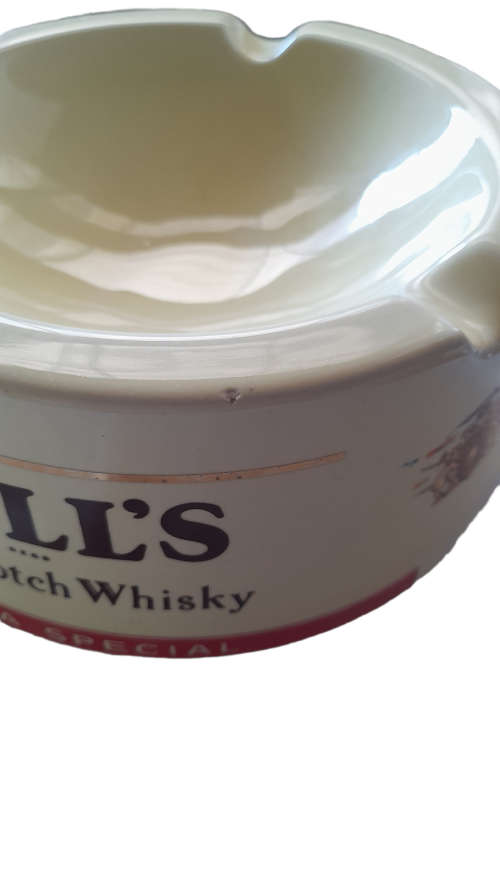 Large Vintage Bell`s Old Scotch Whiskey Ceramic Pub Ashtray By Wade