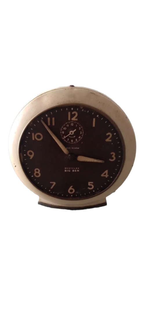 Vintage Westclox Big Ben Clock, Cream