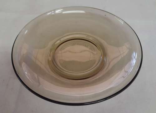 Arcoroc France Smokey Glass Demitasse Cup And Saucer Set Of 4