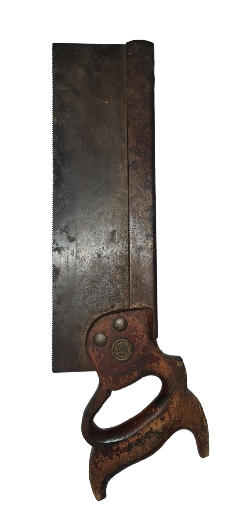 HENRY DISSTON & SONS - CAST STEEL PHILADA USA - HAND SAW, 12 Plate, 13 PPI, Rip-cut, BACK SAW