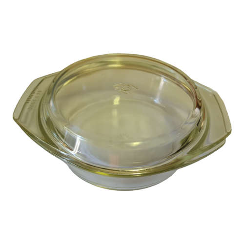 Three Simax Clear Glass Casserole Dish, Glass Round Casserole Dish with Lid and Handles