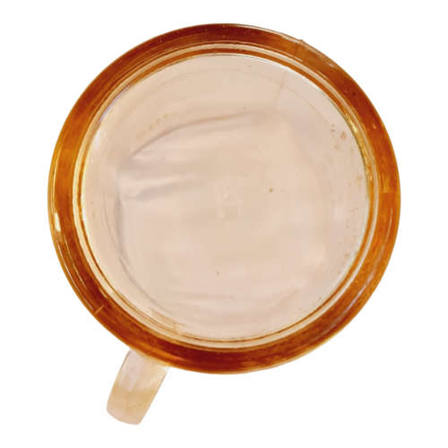 HAZEL ATLAS Vintage Pink Depression Glass Triple Spout Measuring Cup 8oz Pitcher