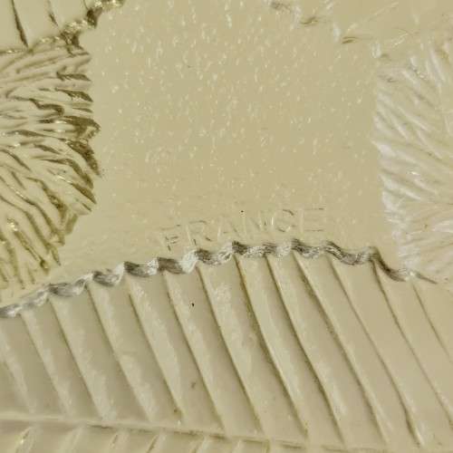 Luminarc France Arcoroc Chestnuts Relief Embossed Oval Glass Tray Plate Dish