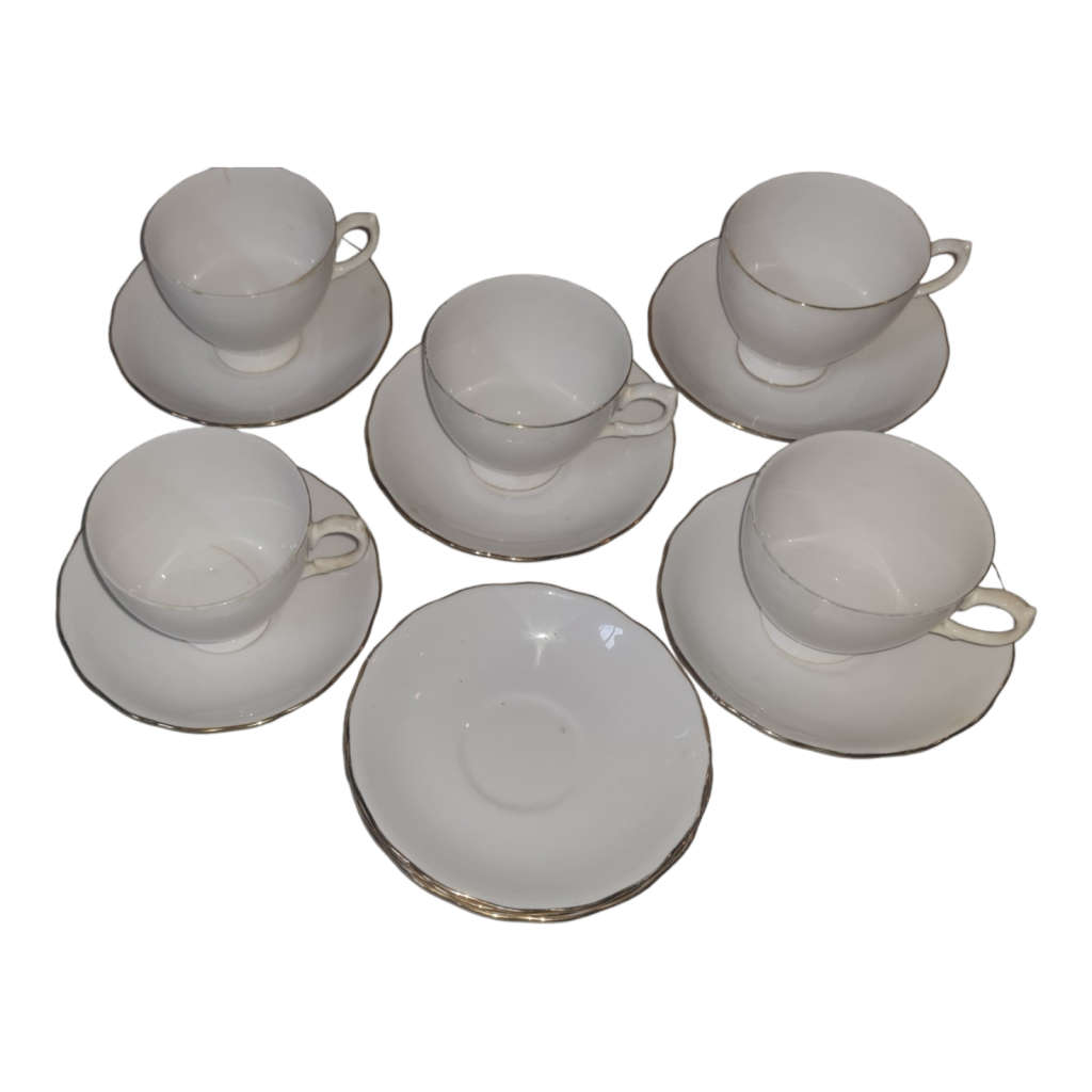 Vintage White & Gold Fine Bone China