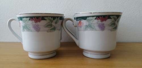 Winley China Fine Porcelain Set of 4 Cups and Saucers