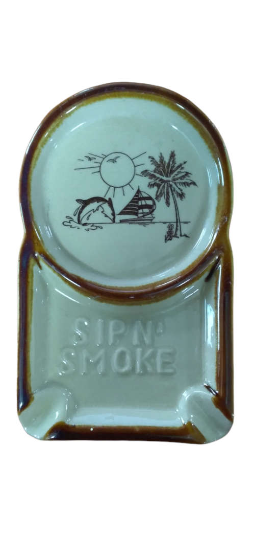 `Sip N` Smoke` Ceramic Coaster/Ashtray (AC002)