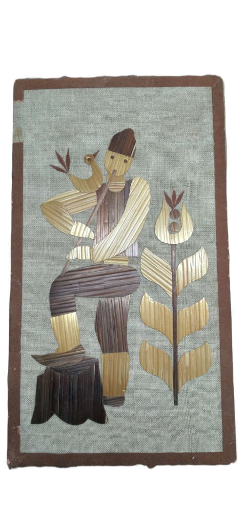 Marquetry Art, Flute Player - 320mm x 180mm (AC036)