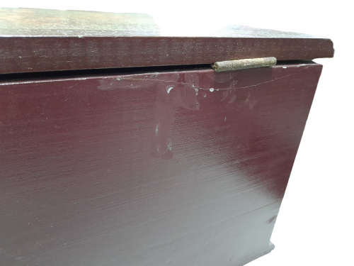 Wooden Box with Decopaged Lid  