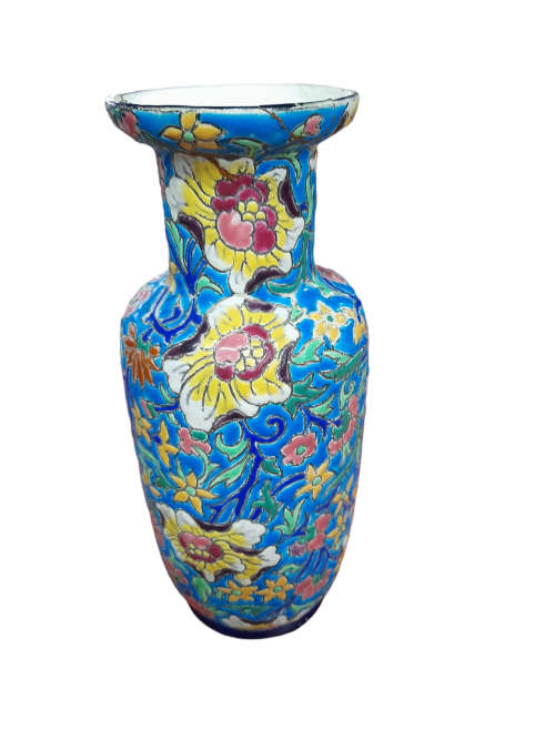 Emaux De Longwy Vase - stamped   QC1946