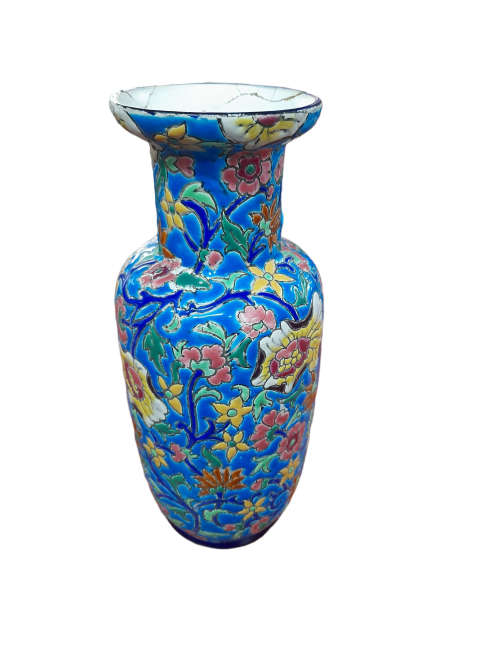 Emaux De Longwy Vase - stamped   QC1946