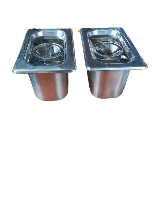 NSF Sunnex 18-8 Stainless Steel Food Containers x 2  