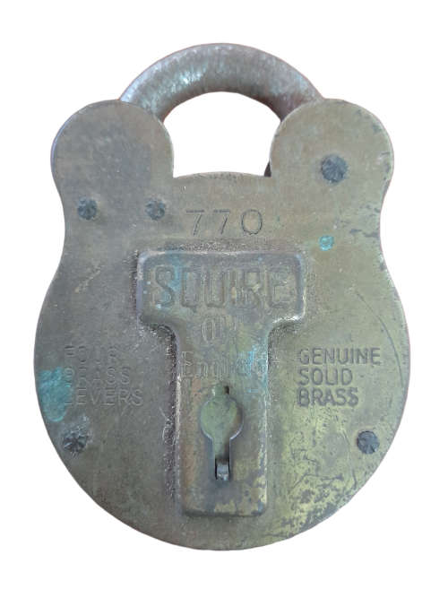 Vintage Genuine Solid Brass Squire English Lock 770  