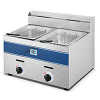 GAS CHIPS FRYER DOUBLE 2X5.5L = 11L   BRAND NEW IN BOX