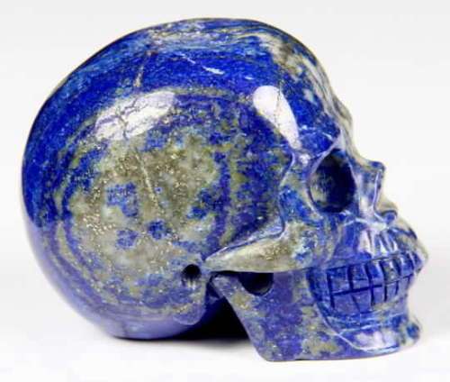 Lapis Lazuli Carved Crystal Skull