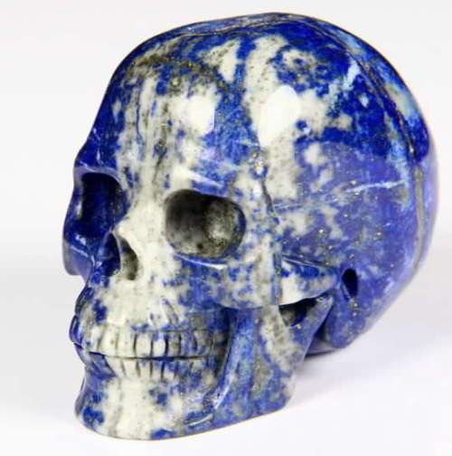 Lapis Lazuli Carved Crystal Skull
