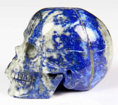 Lapis Lazuli Carved Crystal Skull