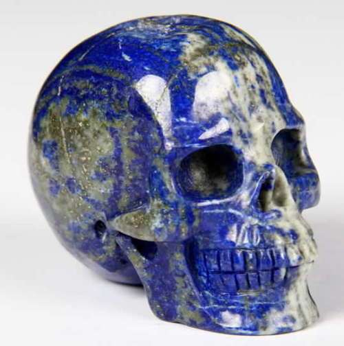 Lapis Lazuli Carved Crystal Skull