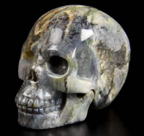 Ocean Jasper Carved Crystal Skull