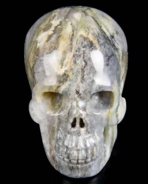 Ocean Jasper Carved Crystal Skull