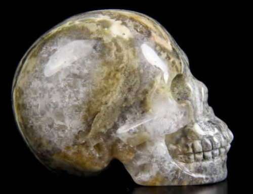 Ocean Jasper Carved Crystal Skull