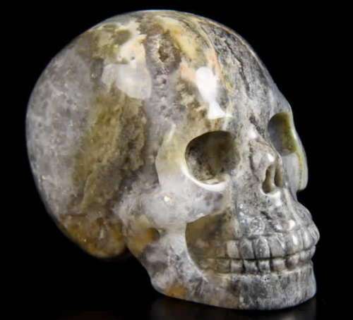 Ocean Jasper Carved Crystal Skull
