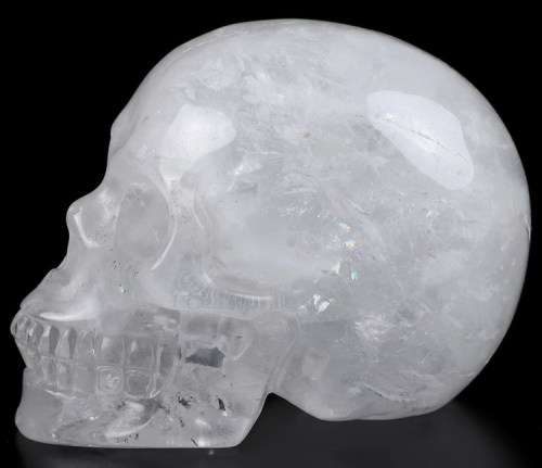 Rock Quartz Carved Crystal Skull