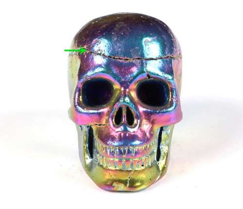 Aura Titanium Quartz Carved Crystal Skull
