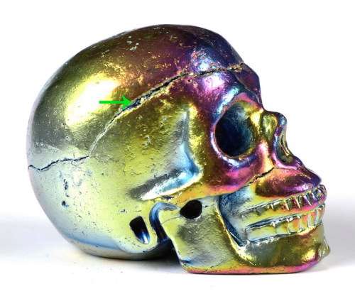 Aura Titanium Quartz Carved Crystal Skull