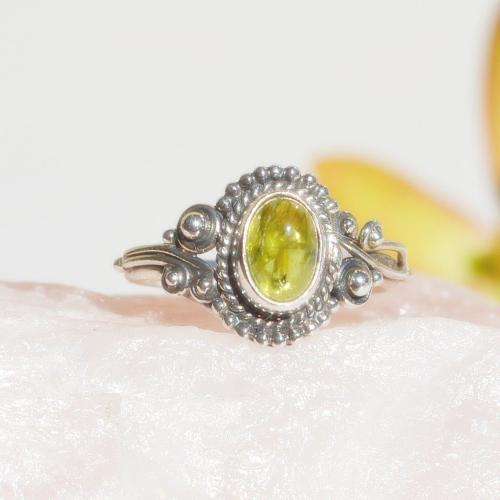 Peridot Sterling Silver Ring