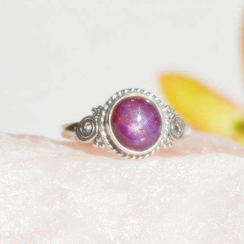 Star Ruby Sterling Silver Ring