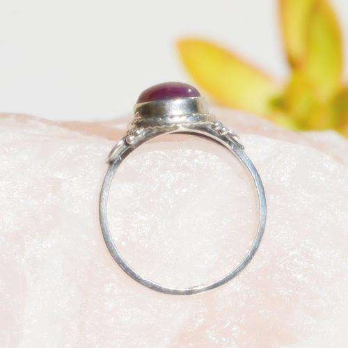 Star Ruby Sterling Silver Ring