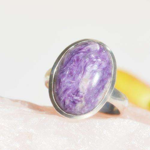 Charoite Sterling Silver Ring