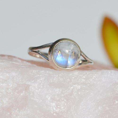 Rainbow Moonstone Ring