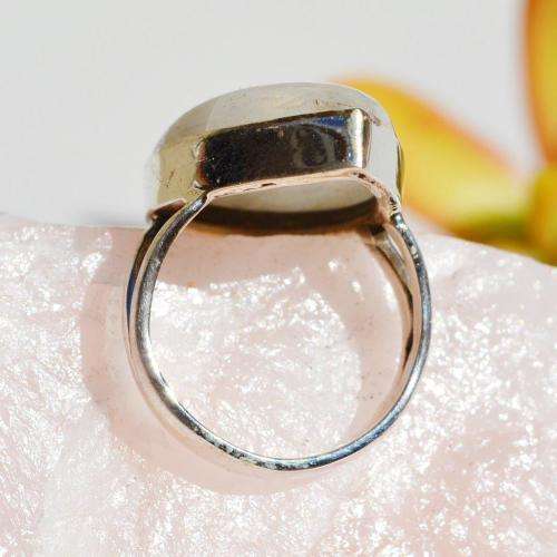 Large Rainbow Moonstone Ring