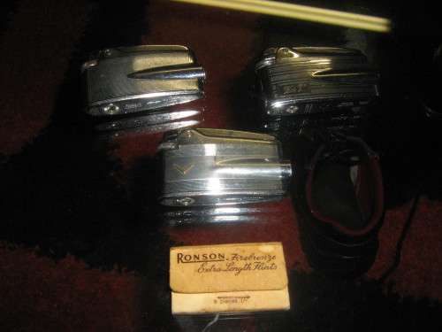 3 Ronson lighters with old flints