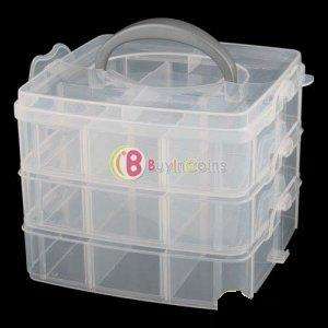 3 Layer Multi Volume Storage Box Case Nail Art Craft