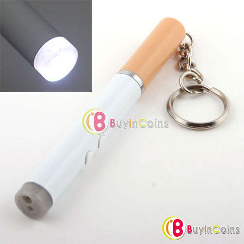 Laser Pointer LED Flashlight Light Cigarette Keychain