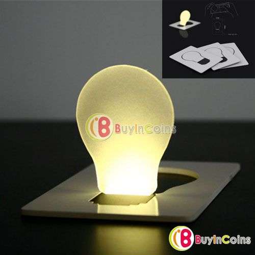 Portable Pocket LED Card Light Lamp Put in Purse Wallet