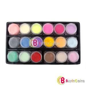 18 Colors Nail Art Decoration Acrylic Powder Nail Tips