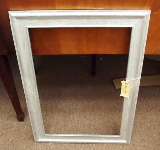 SILVER PAINTED WOODEN FRAME