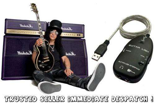 Guitar to USB Interface Link Cable for PC MAC Recording