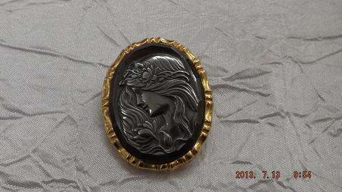 Fantastic Cameo Hand Carved from Hermatite.