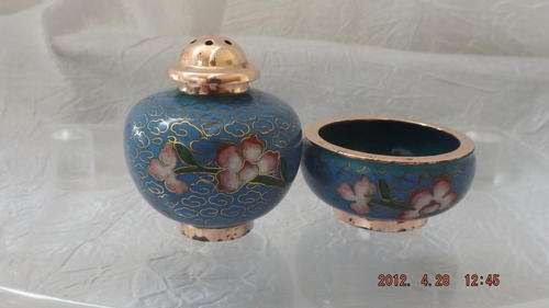 Lovely Vintage Cloisonne Salt & Pepper.